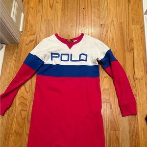 Girls Ralph Lauren polo sweat dress worn once